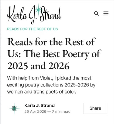 Reads for the Rest of Us - The Best Poetry of 2025 and 2026