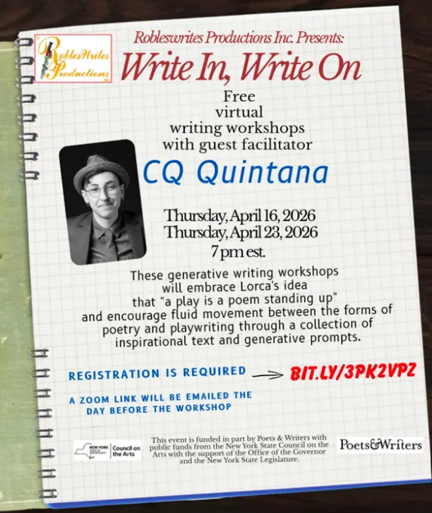 Write In - Write On - Free Virtual Writing Workshops